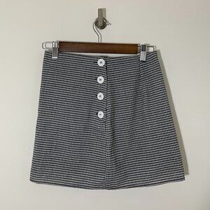 Urban Outfitter Gingham Skirt - Black/White S